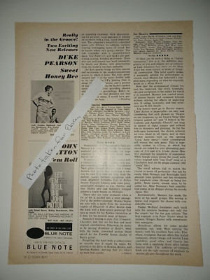 Blue Note Records Jazz Duke Pearson John Patton 8x11 Magazine Ad