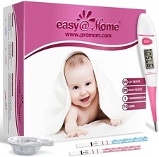 Easy@Home TTC Kit: 50 Ovulation + 20 Pregnancy Tests + Thermometer & Cups