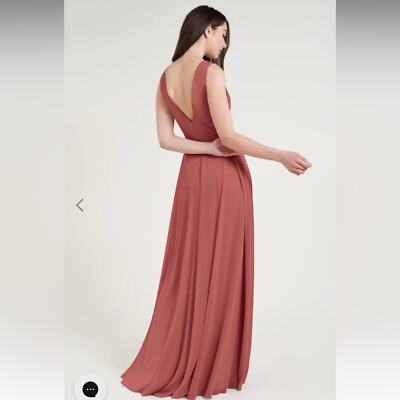 jenny yoo ryan bridesmaid dress Bridesmaids Gown Maxi in Dusty Rose Pink Color:Fuchsia and Orange shoulder neckline is the Dusty rose Black Red Gothic Victorian silver glitter