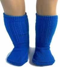 Royal Blue Knit Sport Socks for 18 inch Doll Clothes Girl Accessories
