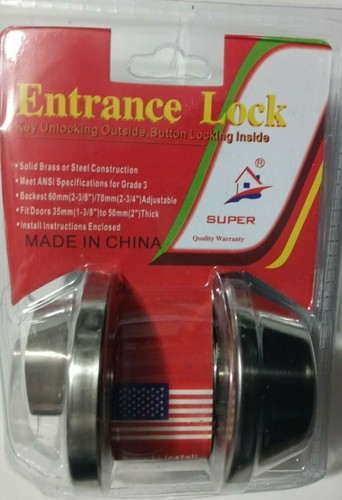 Entrance Lock Single Cylinder Deadbolt, Satin Stainless