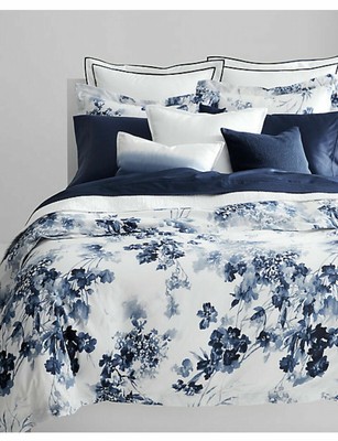 blue floral queen comforter set