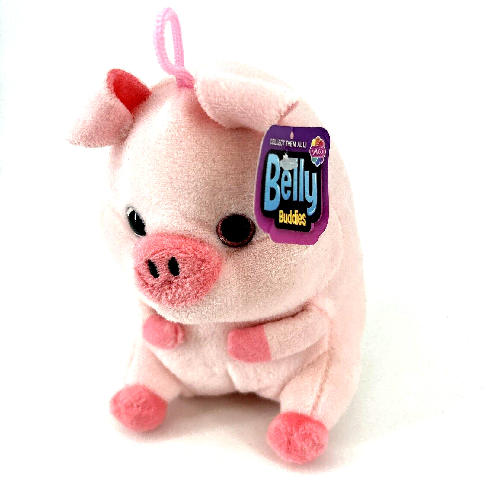 Nanco Pig Pink Belly Buddies Plush Stuffed Animal 6"