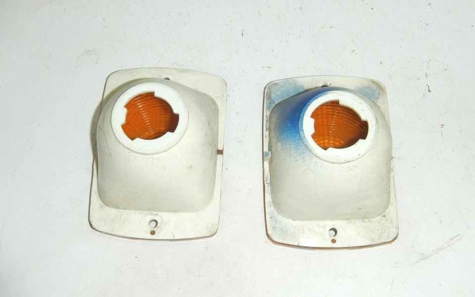 Par de luces de señalización de giro delanteras para Jeep Wrangler YJ 87-93 lente estacionamiento ámbar Foto 2 de 2