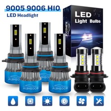 LED Headlights High Low+Fog Lights Bulbs 6500K For Dodge Charger 2006 2007-2009
