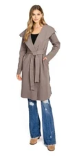 Love Tree Womens Soft Knit Trench Cardigan Coat L Gray A Must Have Buy SHIPSFAST