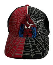 Marvel Spiderman Back In Black Strap Back Hat Cap Youth One Size Adjustable