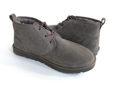 UGG MEN NEUMEL CHARCOAL FULLY LINE SHEARLING SUEDE SHOE US 12 EU 45 UK  11