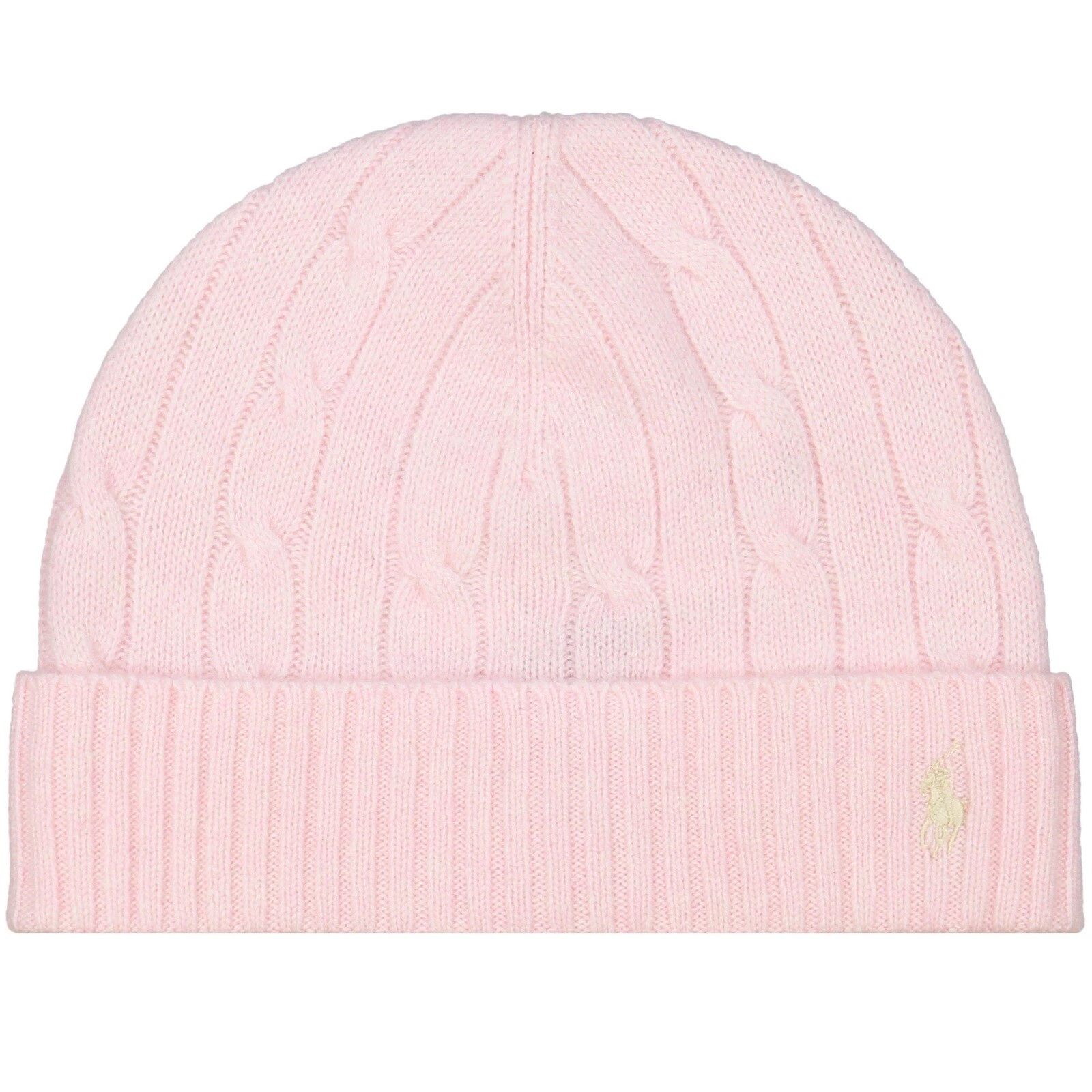 Ralph Lauren Pink Cashmere Mix Cable Hat Size 2T-4T BNWT