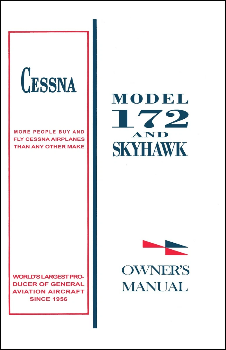 Cessna Skyhawk Airplane Information Owner s Manual POH 172L
