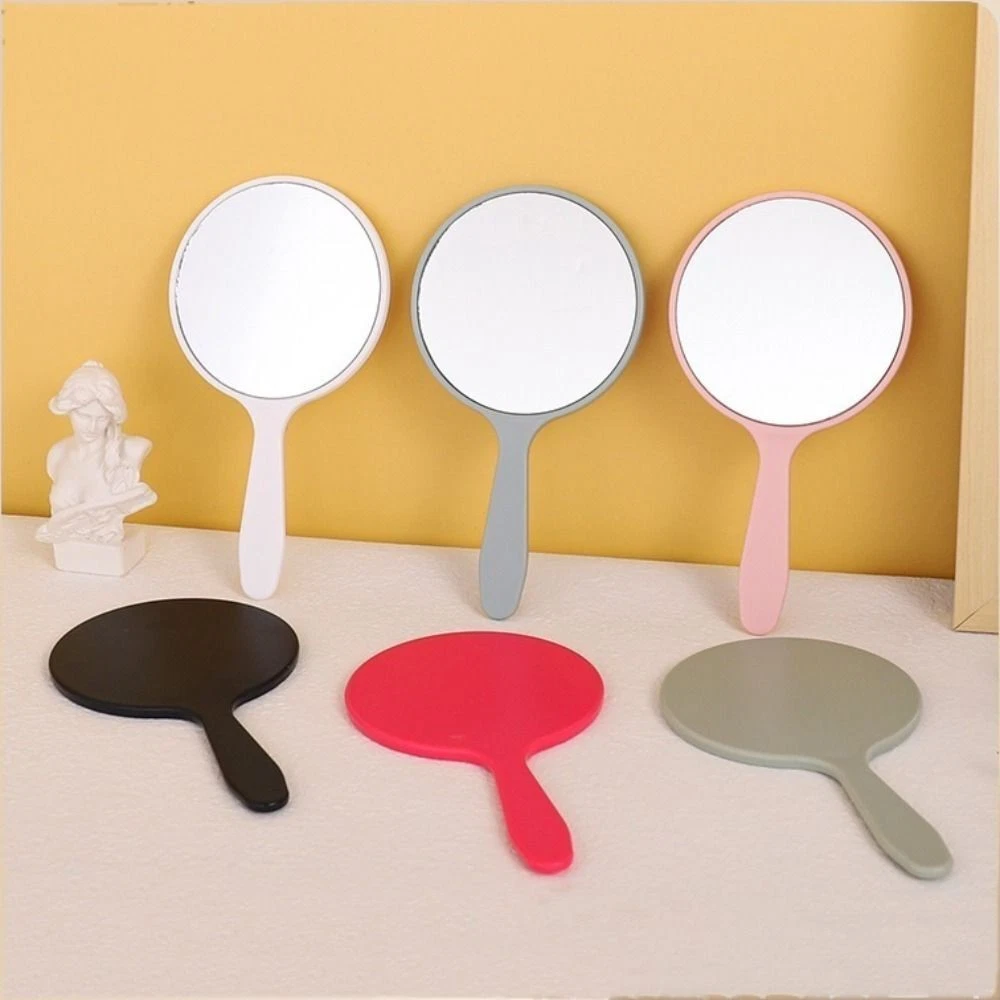 Handheld Round Handheld Mirror Small Portable Mirror Makeup Mirror