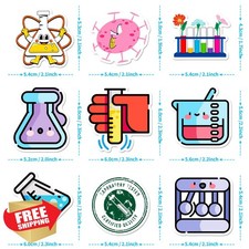 50 Pcs Science Stickers for Teens, Waterproof Vinyl Chemistry Decals