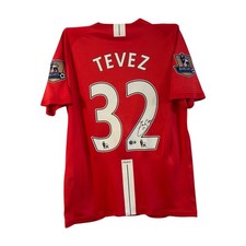 Maglia firmata Carlos Tevez BECKETT JERSEY Manchester United Utd Ronaldo Rooney