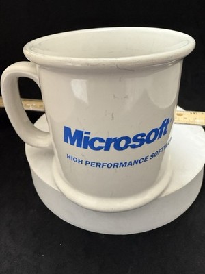 Vintage Microsoft Coffee Mug  High Performance Software  Word Excel DOS OS/2