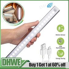 Dimmable Motion Sensor Light LED Rechargeable Night Lights Indoor Cabinet Lamp