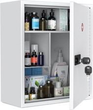 Locking Medicine Cabinet, Large Medication Lock Cabinet with Code  Heavy-duty