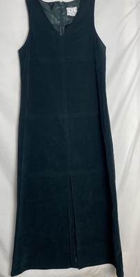 RJ Collections Maxi Jumper Velvet Dress Dark Green Sz 8 Sleeveless Witchy Dress