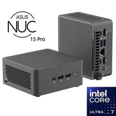 ASUS NUC 15 Pro Black Mini Desktop PC-core Ultra 7-255H,16GB DDR5 RAM 512GB SSD