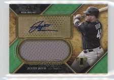 2017 Topps Triple Threads Unity Jumbo Relics Emerald 5/50 Justin Bour Auto 1ek2