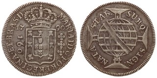 Brazil 160 Reis 1790 without dots 160 Maria I Silver