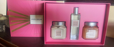 Laura Mercier Ambre Vanille Bath Set Body Cream Honey Bath Eau de Toilette