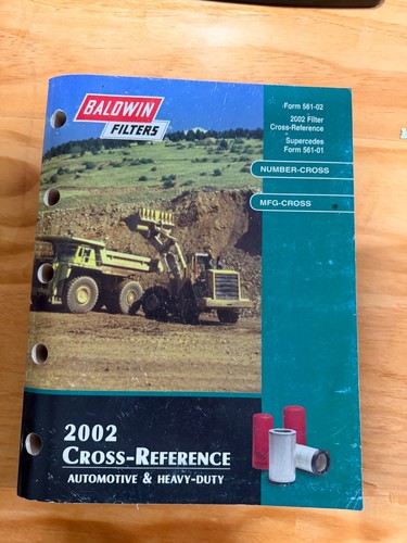 2002 Baldwin Filters Cross Reference Catalog