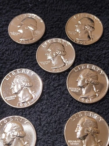 1961 Silver Proof Washington Quarter Lot of 15 90% Silver $1 Over Melt $Deal$