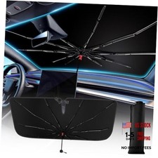 Windshield Sun Shade Umbrella for Car, Foldable Front Large 61" L x 33" W 