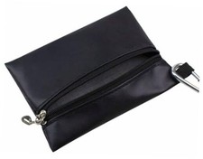 Black Mini Golf Tee Pouch Bag, Durable Golf Ball Tee Storage Bag Leather Golf
