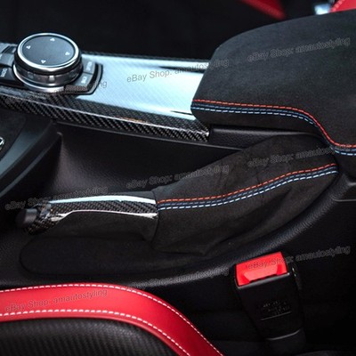 Carbon Fiber MP Hand Brake Handle Alcantara Boot For BMW 4-Series F3x M4 F82/F83