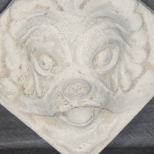 Stone Gargoyle Wall Fountain Spout Green Man Tile Concrete Garden Salvage - Picture 2 of 10