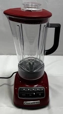 KitchenAid 5 Speed Blender - COMPLETE - Red Base / Diamond Jar / Lid - KSB1575ER