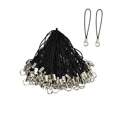  100pcs Cell Phone Split Ring Strap Detachable Ring Strap Phone Charm Cords 