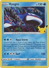 KYOGRE 003/025 25TH CELEBRATIONS POKEMON (HOLO, NM)