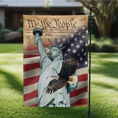 We The People Patriotic Eagle 4th of july American Flag Garden Flag, House Flag