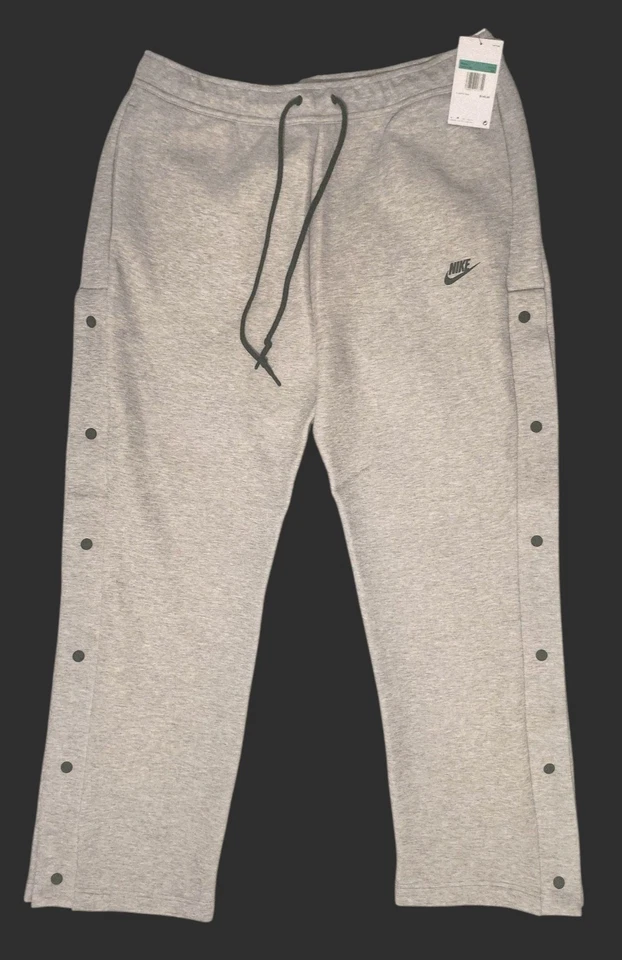 Pantalones deportivos para hombre Nike Tech polar gris jaspeado/negro talla XLarge Foto 2 de 4