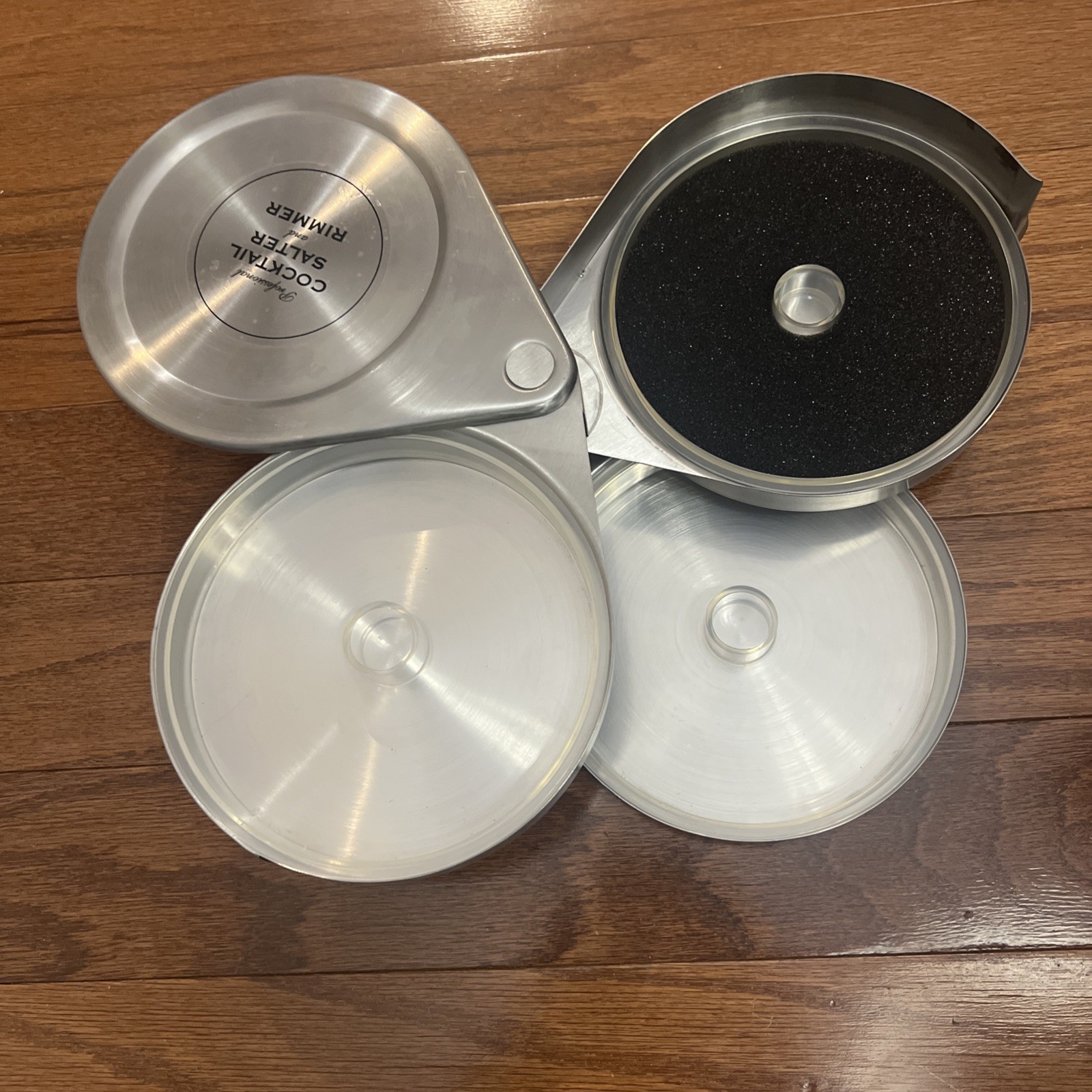 Professional Stainless Steel Cocktail Salter & Rimmer -- 3-Tiered Margarita set