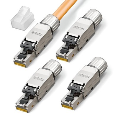 LEENUE RJ45 Stecker Werkzeuglos Cat8, 40 Gbit/s 2000 MHz, 50u Vergoldet lan