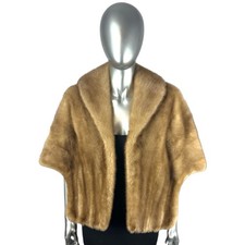 Pastel MINK Stole, John Ross Originals, Sz M, Certified Vintage Fur w/StorageBag