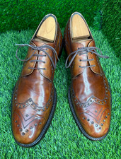 Dolce Gabbana Mens Brown Wingtip Derby Sz US7.5 UK6.5 Lace Up Made in Italy