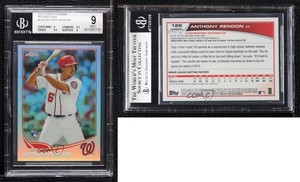 2013 Topps Chrome Refractor Anthony Rendon #128 BGS 9 MINT Rookie RC