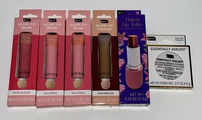 B Pure Glow Up Blush Petal Bloom & Ballerina + Lip Balm Contour Blurring Powder