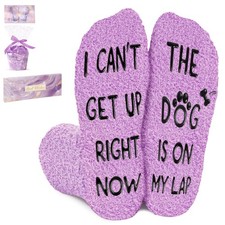 Juesly Christmas Gifts for Women Mom Grandma Teacher One Size, Dog on My Lap 