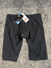 NWT MY KILOMETRE Sports Mens Black Competition Jammer  Swimwear - Sz Large