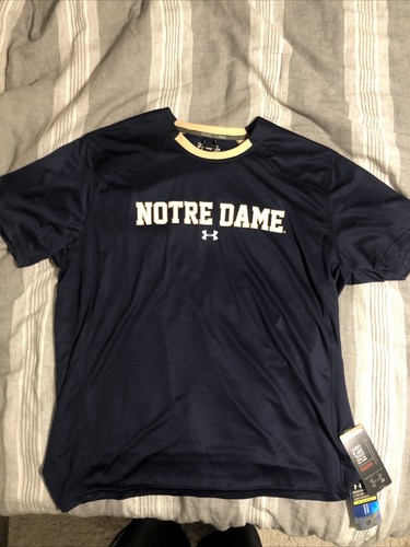 Notre Dame Under Armour Shirt Adult XL Fighting Irish Loose Heat Gear Brand New