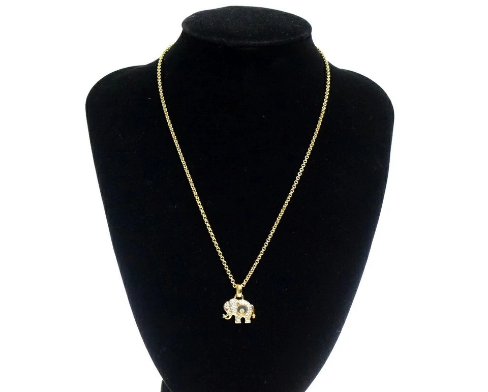 Chopard Happy Diamond Elephant Ruby Eye 18k Yellow Gold Necklace Pendant Animal - Image 4 of 4