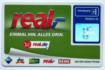 Alte Payback-Karte real   Einzelkarte (Nr. 7)   ungebraucht