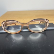 VTG Universal Optical MCM Rhinestone Cat Eye Eyeglass UOC945 46-20 4-5.5 Read