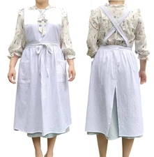 Cute Retro Cotton Linen X-Back Apron Home Kitchen Garden Pinafore Overalls