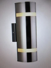 Artika 3 Way Stream Stainless Steel Modern Outdoor Hardwired Garage Porch Light